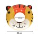 Inflatable swimming ring for kids, tiger print, 80 cm, up to 60 kg