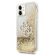 Чехол Guess 4G Big Liquid Glitter для iPhone 11 / XR золотой