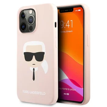 Чехол Karl Lagerfeld Silicone Karl's Head для iPhone 13 Pro / 13 - Светло-розовый