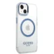 Чехол Guess Metal Outline MagSafe для iPhone 14 Plus / 15 Plus - синий