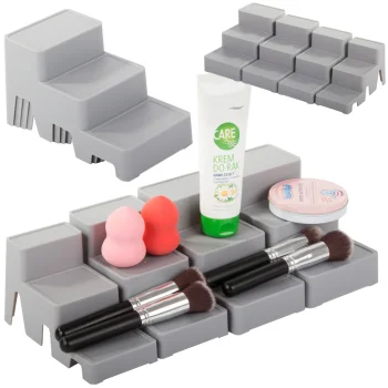 Modulārs kosmētikas organizators 4-in-1, plastmasas
