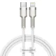 USB-C uz Lightning kabelis Baseus Cafule 20W 1m Balts