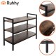 Ruhhy 00027038 3 līmeņu apavu plaukts 79cm, Melns/Brūns