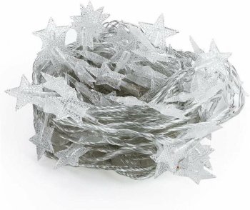 Dekoratīvā LED virtene Zvaigznītes 3m, silti balta