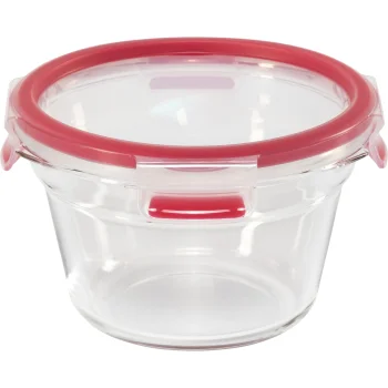 Pārtikas trauks Emsa Clip&Close Glass 900 ml, sarkans