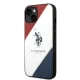 Apple iPhone 14 6.1\'\' US Polo Tricolor Embossed Case Cover (USHCP14SPSO3), White