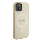Guess iPhone 15 Plus чехол Saffiano MagSafe, золотой