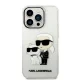 Karl Lagerfeld Glitter Karl&Choupette vāciņš iPhone 14 Pro Max 6.7\" - Caurspīdīgs | Phone Case Cover Transparent