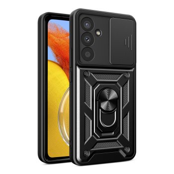 Hybrid Armor Camshield vāciņš Samsung M14 telefonam - Melns