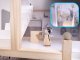 Wooden Play Dollhouse with Furniture, 80cm