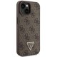 Guess iPhone 15 Plus vāciņš Crossbody 4G Metal Logo, brūns