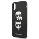 Чехол Karl Lagerfeld Saffiano Karl&Choupette Head для iPhone X/XS Black