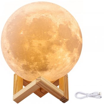 Dekoratīvā Nakts Istabas Lampa 3D Mēness, 8 cm | Night LED Lamp - Moon