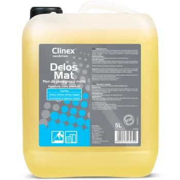 Koka mēbeļu kopšanas šķidrums noņem putekļus un netīrumus CLINEX Delos Mat 5L | Wooden furniture care liquid...