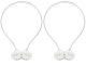 Dekoratīvie Aizkaru Turētaji Klipši Ar Magnētu, Balts | Decorative Clips For Curtains with Magnet