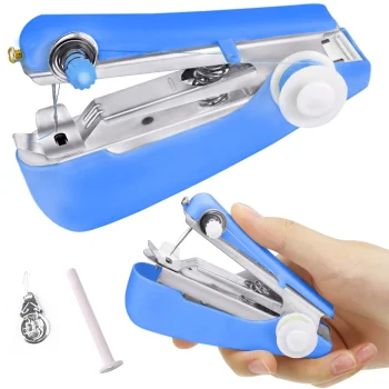 Mini Rokas Manuālā Šujmašīna ar Adatu un Diegu | Manual Sewing Machine