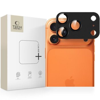 Защитное стекло для камеры Tech-Protect iPhone 17 Pro Max Camfull Fit+, черное