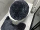 3-Piece Bathroom Rug Set, Anti-Slip, Blue