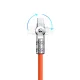 Dudao L24AL USB-A uz Lightning leņķa kabelis 30W 1m, oranžs