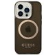Guess чехол для iPhone 14 Pro Max Gold Outline Translucent MagSafe Черный/Золотой