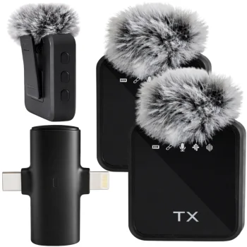 Wireless Lavalier Microphone for Phone and Laptop, 2 pcs