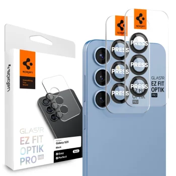 Spigen Optik Pro Glas.Tr EZ Fit kameras aizsargstikli Samsung Galaxy S25, melni