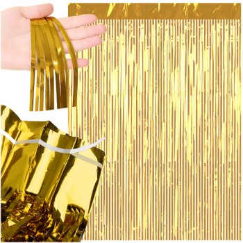 Ruhhy Decorative Curtain 100x200 cm, Gold