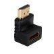 Akyga Adapter Connector Up Angle HDMI Male to HDMI Female, Black | Adapteris