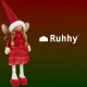 Новогодняя фигурка феи Ruhhy, 40 см, красная