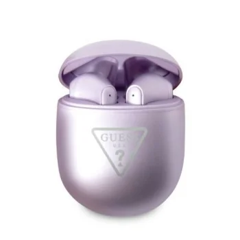Guess TWS Bluetooth наушники GUTWST82TRU Triangle Logo фиолетовые