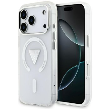Guess IML Gradient Triangle Logo MagSafe vāciņš iPhone 17 Pro, Caurspīdīgs