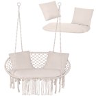 Spilvens divvietīgām dārza šūpolēm stārķa ligzda Gardlov, krēmkrāsas