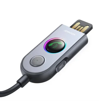 Joyroom JR-CB6 Bluetooth 5.3 uztvērējs automašīnai, tumši pelēks
