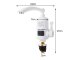 Electric Instant Water Heating Tap with LCD Display, 3 kW, 220–240 V, White