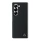 Mercedes Leather Wood Imitation MagSafe Case for Samsung Galaxy Z Fold 6, Black