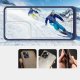 Hybrid Armor Samsung Galaxy S23 Ultra Case Clear 3in1, Transparent with Blue Frame