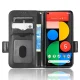 Google Pixel 5 Triangle Pattern Flip Case Wallet Cover, Black | Telefona Vāciņš Maciņš Apvalks Grāmatiņa