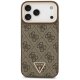 Guess 4G Triangle Logo & Big Strap Metal Buttons MagSafe Phone Case Cover iPhone 17 Pro Max - Brown