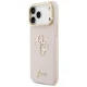 Guess Grained Big 4G & Stand Camera vāciņš iPhone 17 Pro Max, rozā