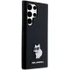 Karl Lagerfeld Samsung Galaxy S24 Ultra vāciņš Silicone Choupette Metal Pin, melns