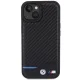 Чехол BMW Leather Carbon для iPhone 15 - черный