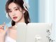 Tri-Fold LED Lighted Makeup Mirror with Magnification, USB, 3 Colors, White