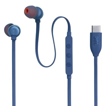 JBL Tune 310C ausīs ievietojamās USB‑C austiņas (zilas)