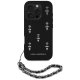 Karl Lagerfeld Saffiano Crystals w/Chain iPhone 16 Pro Max Case - Black