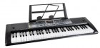 Bērnu klavieres tastatūra sintezators ar mikrofonu - 61 taustiņš, Melns | Children's Piano Synthesizer with Microphone