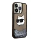 Karl Lagerfeld iPhone 14 Pro Max vāciņš Glitter Choupette Head Melns