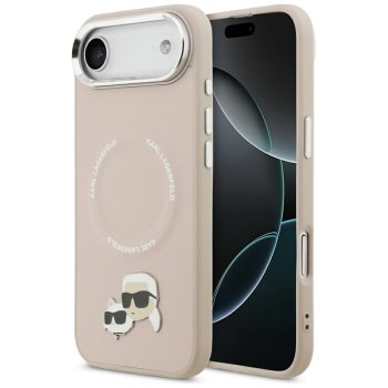 Karl Lagerfeld Karl & Choupette Pins MagSafe Case for iPhone, Air Pink