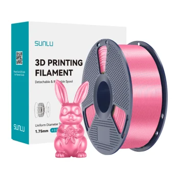 Нить для 3D-принтера Sunlu PLA+ Silk, розовая