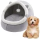Enclosed Pet Cave Bed for Cats and Dogs, Size S, Grey