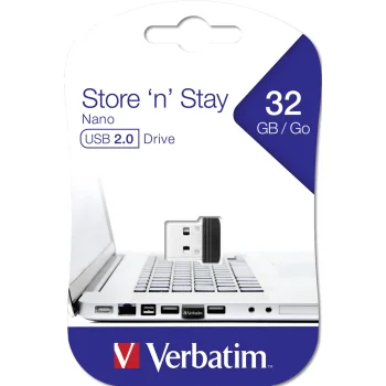 USB zibatmiņa Verbatim Store n Stay Nano 32 GB USB 2.0 98130, melna
